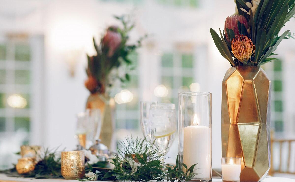 Elegant wedding candles